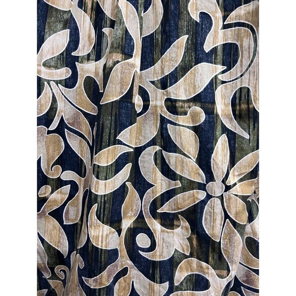 Go Barefoot Vintage Reverse Floral Print Pullover Hawaiian Shirt Large Pocket - Picture 6 of 8